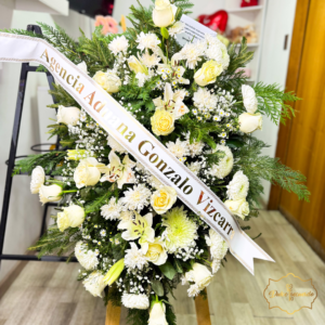 Corona condolencias white.